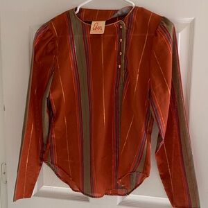 Vintage Eber San Francisco Striped Long Sleeve Blouse